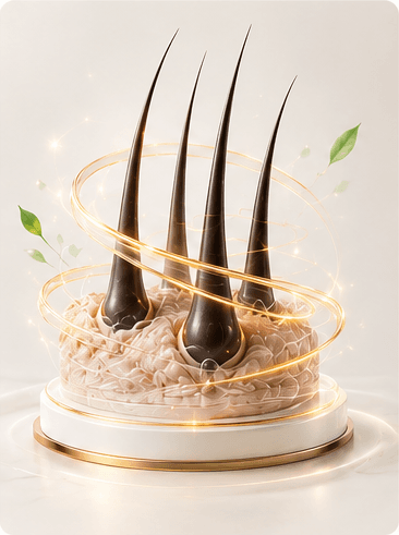 3D visual representing Hair Care treatment